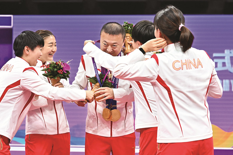 實現團體五連冠——中國女乒用團結筑起新的長城(圖1)