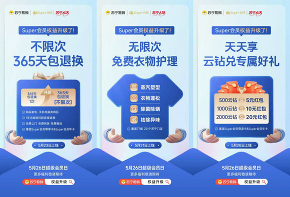 365天不限次數包退換蘇寧易購會員升級(圖1)