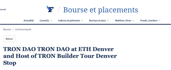 引領(lǐng)區(qū)塊鏈創(chuàng)新力量外媒聚焦波場TRON出席ETH Denver 大會