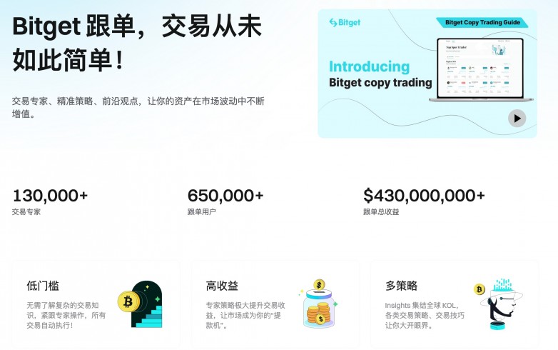 Bitget 升級(jí)其首創(chuàng)的跟單交易功能，推出交易專家尊享模式